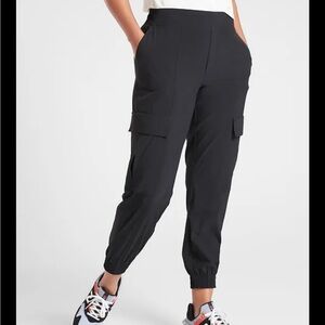 Athleta Chelsea Utility Black Cargo Joggers